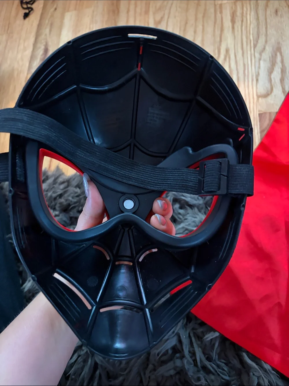 Child’s Red Spider Superhero Cape with Mask Set